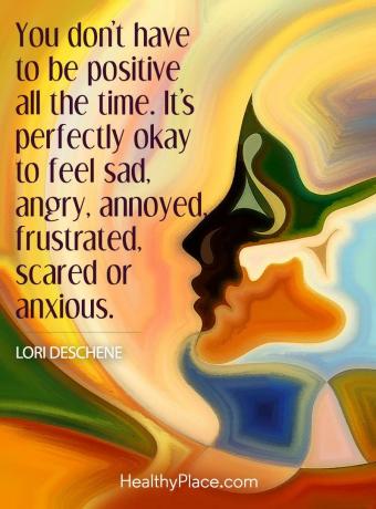 मानसिक बीमारी बोली - आपको हर समय सकारात्मक नहीं रहना है। दुखी, क्रोधित, नाराज, निराश, डरा हुआ या चिंतित महसूस करना बिल्कुल ठीक है।